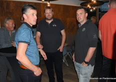 Patrick de Ruit en Gerard van de Ende van Van de Ende Flowers, samen met Maurice de Ruit van Van den Berg Roses.